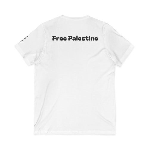 Palestine V-Neck — Floral Palestine Prime 7 T-shirt